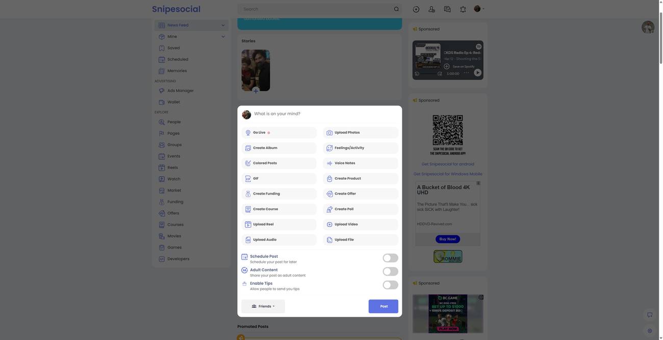 Snipesocial post composer with scheduling and audience tools